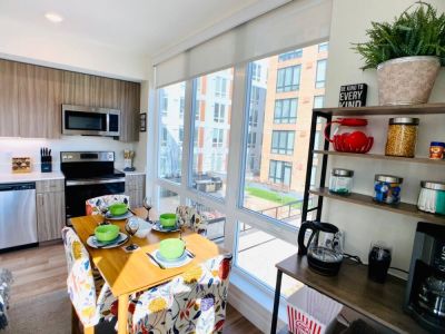 Enjoy the view of the rooftop deck...better yet, grab our grill utensils and enjoy a BBQ on the shared rooftop deck.