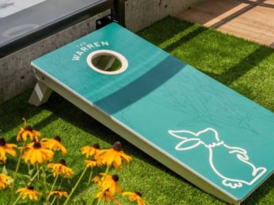 The rooftop deck is the perfect space to play outdoor games, read, or enjoy sitting in the sun.