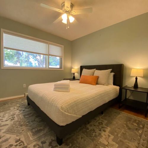 Savor your favorite book with a cup of tea while lingering in the Queen sized bed with crisp 100% cotton sheets.