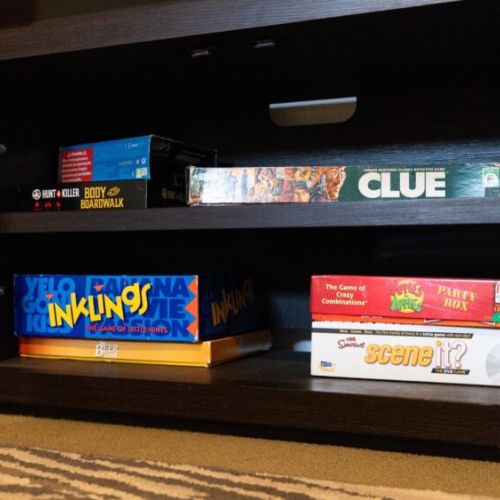 ...and more games stored in the upstairs living room