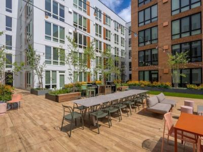 As a guest, you have access to the shared rooftop deck located on the second story.