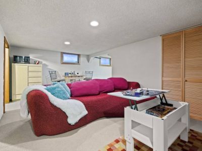 Venture down teh stairs to the base "camp" of Travelers Treehouse.