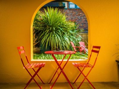 These cute chairs and table can be your go to area to have some snacks in the afternoon.