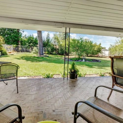 Spacious outdoor sanctuary with our 500 square feet covered brick patio.  This will surely be allowing you to make the most of outdoor living in any weather.
