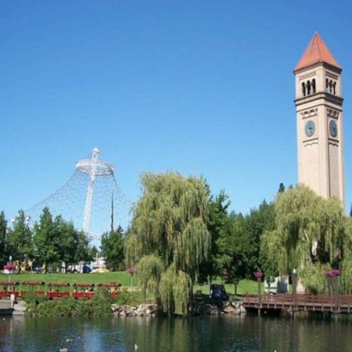 15 minutes aways is the vibrant heart of Spokane at Downtown Riverfront Park, a captivating destination where urban charm meets natural beauty.