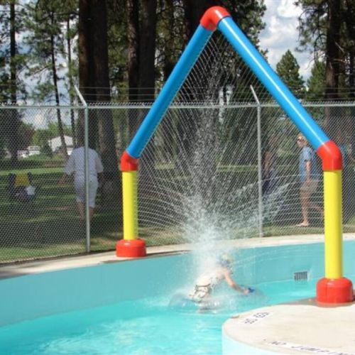 Our neighborhood park includes a public swimming pool open during the summer season. Open Swim for $1 per person.