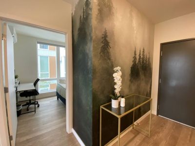 Entry way & the front queen bedroom.