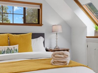 Enjoy a blissful night of sleep. Lower the shades for extra darkness.