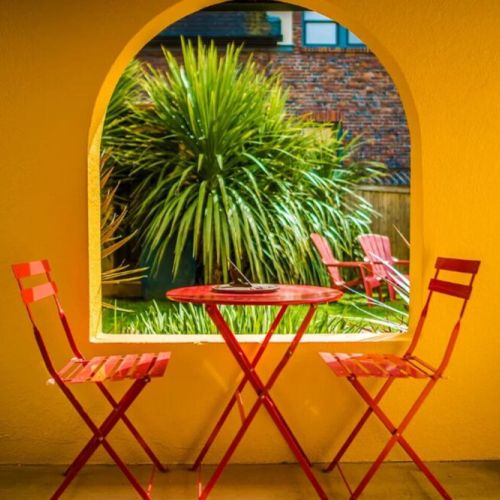 These cute chairs and table can be your go to area to have some snacks in the afternoon.