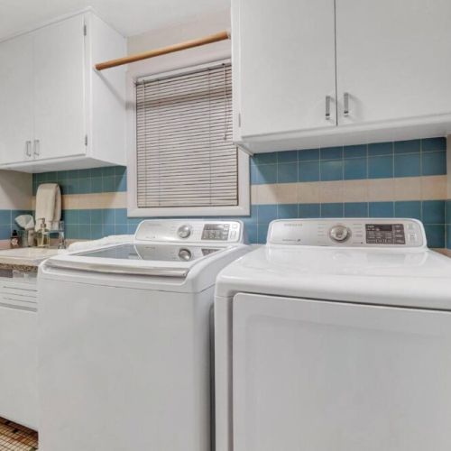 Experience ultimate convenience with the inclusion of a washer and dryer as well as a convenient 1/2 bath. Take care of your laundry needs with privacy and comfort.