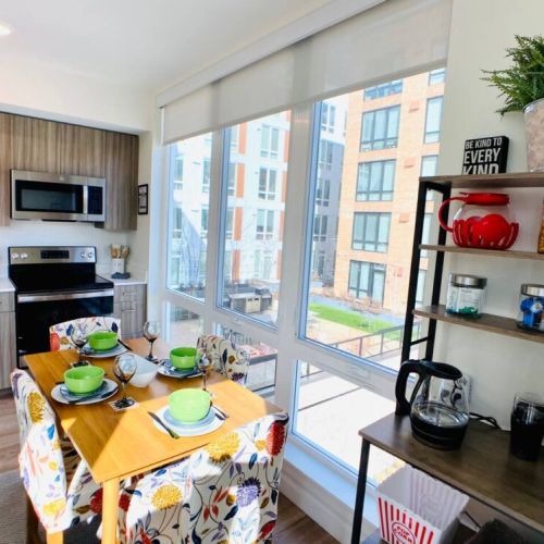 Enjoy the view of the rooftop deck...better yet, grab our grill utensils and enjoy a BBQ on the shared rooftop deck.