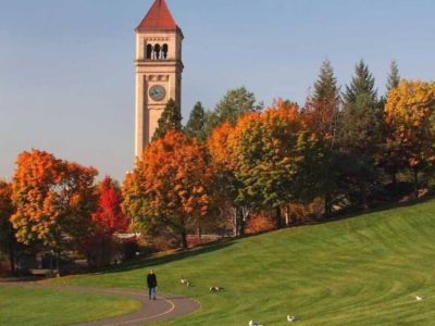 Step into history at Riverfront Park and be captivated by the iconic 1902 Clock Tower, a symbol of Spokane's rich heritage.