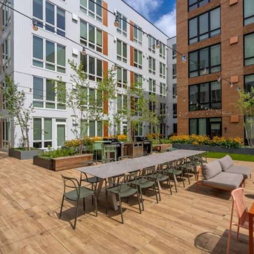 As a guest, you have access to the shared rooftop deck located on the second story.