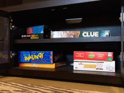 ...and more games stored in the upstairs living room