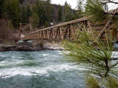 The natural wonders of Bowl & Pitcher, a breathtaking geological formation nestled along the Spokane River.