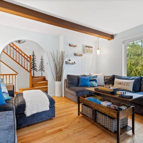 Transform your living space with this innovative coffee table that seamlessly converts into a functional workspace or expands for additional dining.