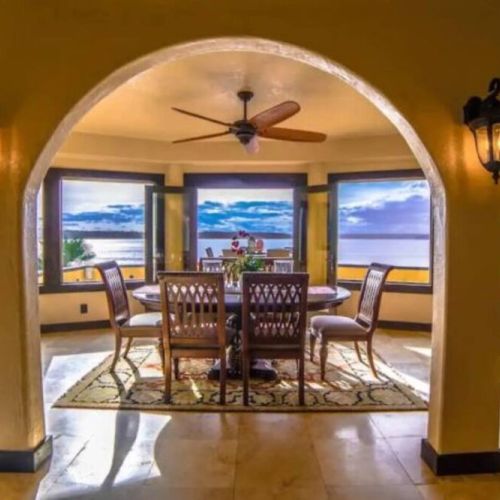 Next to the living room is a spacious area where you get to enjoy seeing breathtaking sunsets from a westward perspective while having family time.