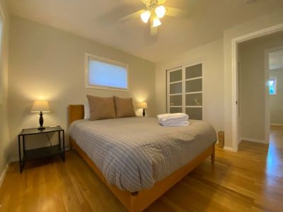 Drift off into a restful sleep  in this cozy queen bedroom and wake up refreshed. and ready to explore. Guests rave about our comfy mattresses!