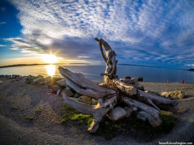 Lincoln Park is a 135-acre park in West Seattle alongside the Puget Sound.
