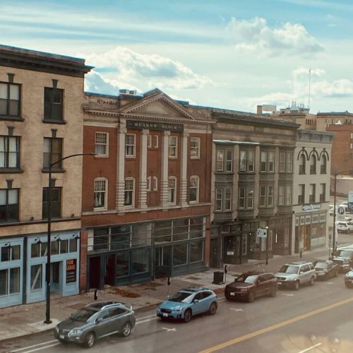 The view of historic downtown Spokane from the front bedroom.