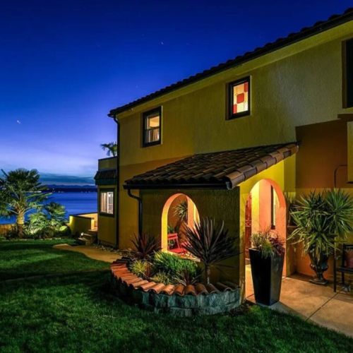 Tranquil serenity in a quiet neighborhood: A peaceful escape from the bustling city life.