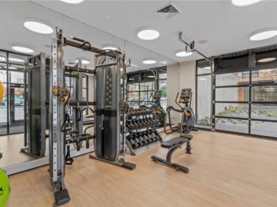 As our guest, you have access to the shared fitness facility located on the first floor featuring smart technology cardio equipment, strength training, and free weights