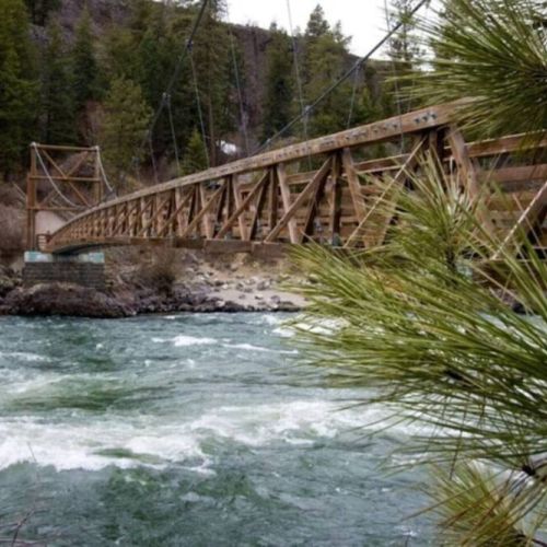 The natural wonders of Bowl & Pitcher, a breathtaking geological formation nestled along the Spokane River.