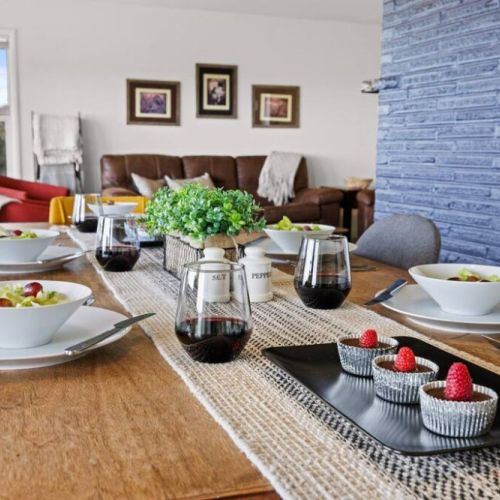The warm ambiance of the dining room promises a memorable dining experience. Share and enjoy sumptuous meal with the whole fam!