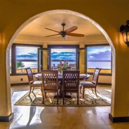 Next to the living room is a spacious area where you get to enjoy seeing breathtaking sunsets from a westward perspective while having family time.