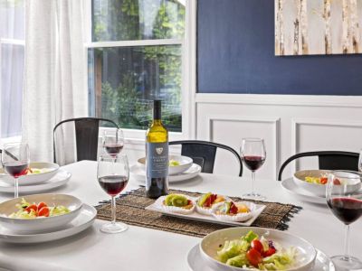 This inviting space provides plenty of room for friends and family to come together and create lasting memories.