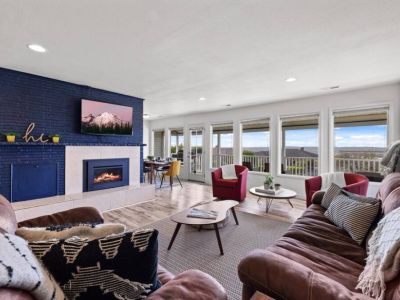 Comfortable seating arrangements and a warm, inviting ambiance makes this living room the heart of the home.