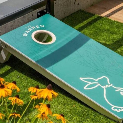 The rooftop deck is the perfect space to play outdoor games, read, or enjoy sitting in the sun.