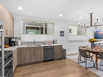 Start your day: 12-cup coffee maker, Columbian ground coffee, organic teas, sugar/stevia packets, and flavored creamers...yummm