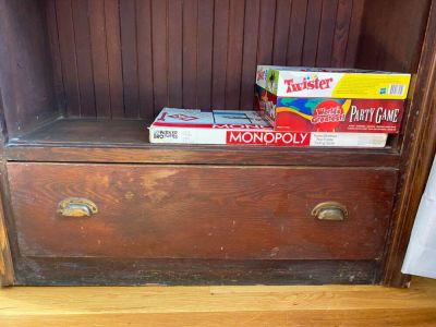 Antique barrister bookcase games.