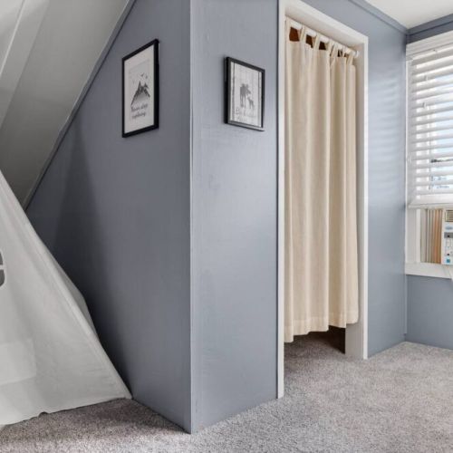 The loft inclues two walk-in closets and its own window AC - the perfect place to camp out.