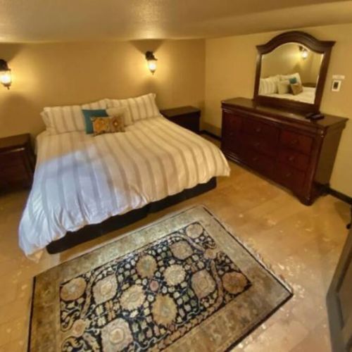 A great nights rest is awaiting you in this lower level King bedroom with a wall mounted TV. Watch your favorite cable shows or stream your favorite apps.