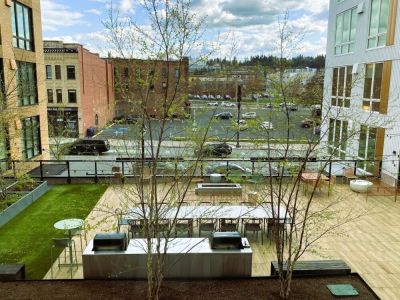 Another stellar view of the rooftop deck from Downtown Bliss by EcoFriendly Bnbs