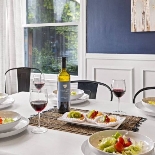 This inviting space provides plenty of room for friends and family to come together and create lasting memories.