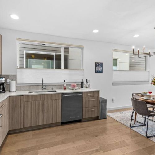 Start your day: 12-cup coffee maker, Columbian ground coffee, organic teas, sugar/stevia packets, and flavored creamers...yummm