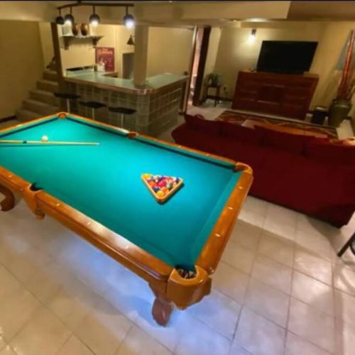 Smart TV's include cable and streaming options. Chest of drawers is full of family games for all ages.