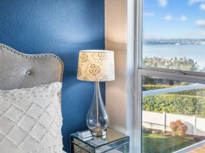 Wake up to beautiful views and direct access to the upper deck for morning coffee