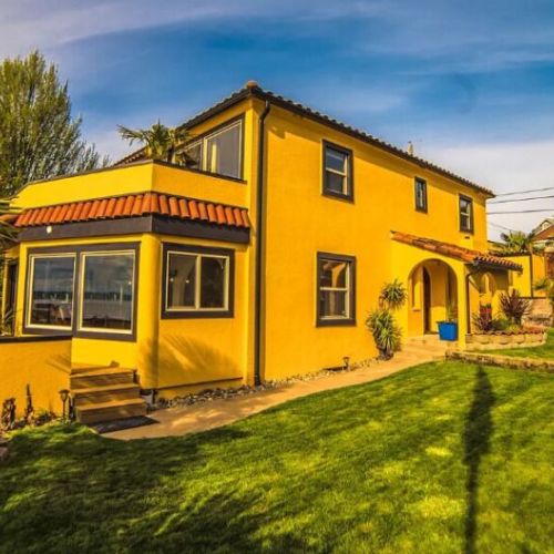 The spacious yard invites endless possibilities for play, relaxation, and outdoor adventures.