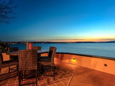 Illuminated indulgence under the night sky. A perfect view for relaxation before capping the night off.