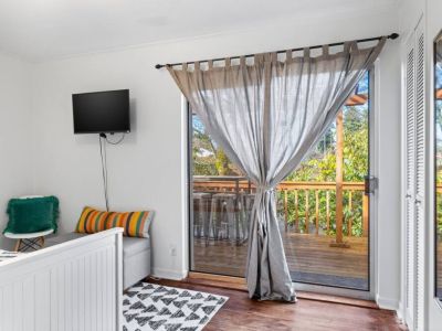 Our Trundle Bedroom provides a multi-purpose room as a daybed with a TV and additional sleeping with a pullout twin bed.