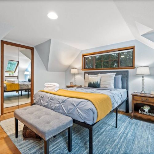 Enhance your living space with these optional pull-down blackout shades, designed to provide ultimate privacy and light control at your fingertips.