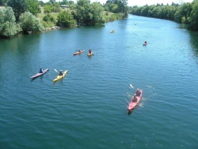 Paddle along the renowned Centennial Trail, where you'll be treated to breathtaking views and a sense of tranquility.