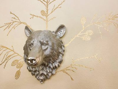 The owner's hand-painted details can be seen in various rooms.