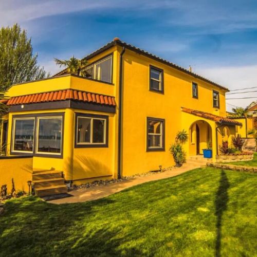 The spacious yard invites endless possibilities for play, relaxation, and outdoor adventures.