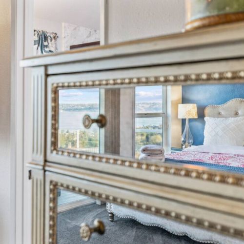 Luxerious furnishings provide plenty of storage space