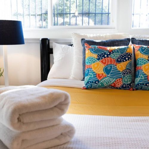 Soft fluffy cotton towels, hand towels, washcloths, and makeup cloths provided